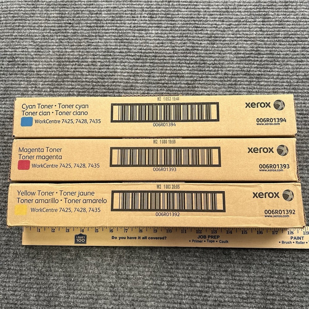 WorkCentre 7425 7428 7435 Color Toner Set Yellow/Magenta/Cyan (Set of 3) NIB - Picture 2 of 3